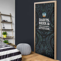 New Zealand Darts Beer Door Cover Paua Shell Aotearoa Maori Tattoo - Polynesian Pride