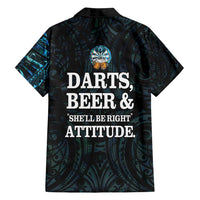 Personalized New Zealand Darts Beer Family Matching Tank Maxi Dress and Hawaiian Shirt Paua Shell Aotearoa Maori Tattoo - Polynesian Pride