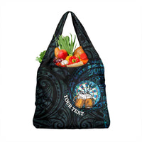Personalized New Zealand Darts Beer Grocery Bag Paua Shell Aotearoa Maori Tattoo - Polynesian Pride