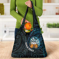 Personalized New Zealand Darts Beer Grocery Bag Paua Shell Aotearoa Maori Tattoo - Polynesian Pride