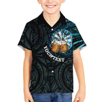 Personalized New Zealand Darts Beer Hawaiian Shirt Paua Shell Aotearoa Maori Tattoo - Polynesian Pride