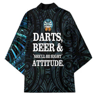 Personalized New Zealand Darts Beer Kimono Paua Shell Aotearoa Maori Tattoo LT14 - Polynesian Pride