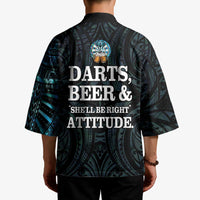 Personalized New Zealand Darts Beer Kimono Paua Shell Aotearoa Maori Tattoo LT14 - Polynesian Pride