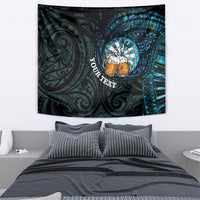 Personalized New Zealand Darts Beer Tapestry Paua Shell Aotearoa Maori Tattoo - Polynesian Pride