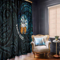 Personalized New Zealand Darts Beer Window Curtain Paua Shell Aotearoa Maori Tattoo - Polynesian Pride