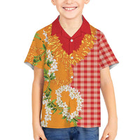 Prince Kuhio Aloha Hawaii Hawaiian Shirt Plumeria Ilima Lei Palaka Motifs LT14 - Polynesian Pride