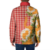 Prince Kuhio Aloha Hawaii Padded Jacket Plumeria Ilima Lei Palaka Motifs LT14 - Polynesian Pride