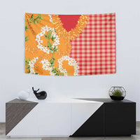 Prince Kuhio Aloha Hawaii Tapestry Plumeria Ilima Lei Palaka Motifs LT14 - Polynesian Pride