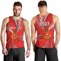 Personalised Tonga College Alete Men Tank Top Class Of Year Kolisi Tonga Ngatu Pattern LT14 - Polynesian Pride
