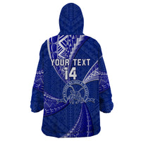 Personalised Tonga Tupou College Wearable Blanket Hoodie Tongan Ngatu Pattern LT14 - Polynesian Pride