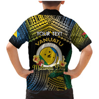 Personalised Malampa Day Family Matching Mermaid Dress and Hawaiian Shirt Vanuatu Provinces Polynesian Pattern