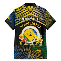 Personalised Malampa Day Family Matching Mermaid Dress and Hawaiian Shirt Vanuatu Provinces Polynesian Pattern