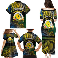 Personalised Malampa Day Family Matching Puletasi and Hawaiian Shirt Vanuatu Provinces Polynesian Pattern