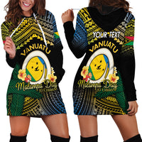 Personalised Malampa Day Hoodie Dress Vanuatu Provinces Polynesian Pattern