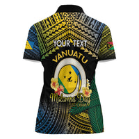 Personalised Malampa Day Women Polo Shirt Vanuatu Provinces Polynesian Pattern