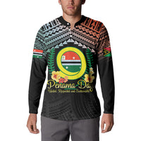 Personalised Penama Day Button Sweatshirt Vanuatu Provinces Polynesian Pattern