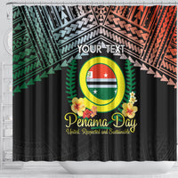 Personalised Penama Day Shower Curtain Vanuatu Provinces Polynesian Pattern