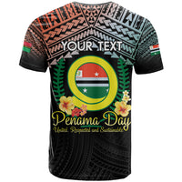 Personalised Penama Day T Shirt Vanuatu Provinces Polynesian Pattern