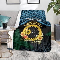 Personalised Sanma Day Blanket Vanuatu Provinces Polynesian Pattern