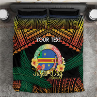 Personalised Tafea Day Bedding Set Vanuatu Provinces Polynesian Pattern