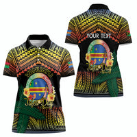 Personalised Tafea Day Women Polo Shirt Vanuatu Provinces Polynesian Pattern