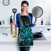 Personalised New Zealand Darts Apron Happiness Is A Tight Threesome Maori Paua Shell - Polynesian Pride
