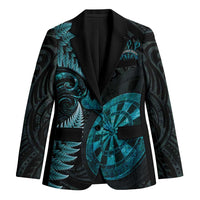 Personalised New Zealand Darts Blazer Happiness Is A Tight Threesome Maori Paua Shell - Polynesian Pride