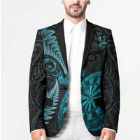 Personalised New Zealand Darts Blazer Happiness Is A Tight Threesome Maori Paua Shell - Polynesian Pride