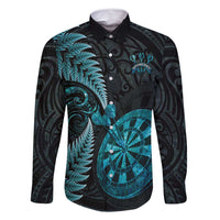 Personalised New Zealand Darts Family Matching Long Sleeve Bodycon Dress and Hawaiian Shirt Happiness Is A Tight Threesome Maori Paua Shell
