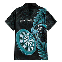 Personalised New Zealand Darts Family Matching Mermaid Dress and Hawaiian Shirt Happiness Is A Tight Threesome Maori Paua Shell