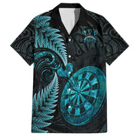 Personalised New Zealand Darts Family Matching Summer Maxi Dress and Hawaiian Shirt Happiness Is A Tight Threesome Maori Paua Shell
