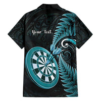 Personalised New Zealand Darts Family Matching Summer Maxi Dress and Hawaiian Shirt Happiness Is A Tight Threesome Maori Paua Shell
