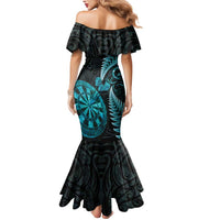 Personalised New Zealand Darts Mermaid Dress Happiness Is A Tight Threesome Maori Paua Shell