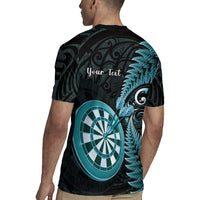 Personalised New Zealand Darts Rugby Jersey Happiness Is A Tight Threesome Maori Paua Shell