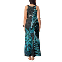 Personalised New Zealand Darts Tank Maxi Dress Happiness Is A Tight Threesome Maori Paua Shell