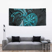 Personalised New Zealand Darts Tapestry Happiness Is A Tight Threesome Maori Paua Shell