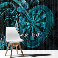 Personalised New Zealand Darts Window Curtain Happiness Is A Tight Threesome Maori Paua Shell