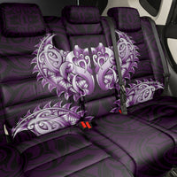 New Zealand Ta Moko Back Car Seat Cover Aotearoa Maori Chest Tattoo Purple