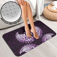 New Zealand Ta Moko Bathroom Set Aotearoa Maori Chest Tattoo Purple