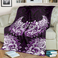 New Zealand Ta Moko Blanket Aotearoa Maori Chest Tattoo Purple