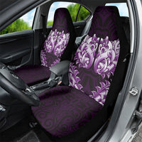 New Zealand Ta Moko Car Seat Cover Aotearoa Maori Chest Tattoo Purple