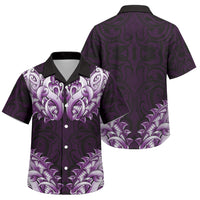 New Zealand Ta Moko Family Matching Short Sleeve Bodycon Dress and Hawaiian Shirt Aotearoa Maori Chest Tattoo Purple LT14 Son's Shirt Purple - Polynesian Pride