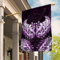 New Zealand Ta Moko Garden Flag Aotearoa Maori Chest Tattoo Purple