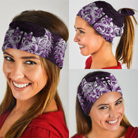 New Zealand Ta Moko Neck Gaiter Aotearoa Maori Chest Tattoo Purple