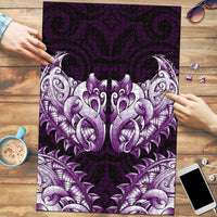 New Zealand Ta Moko Puzzle Aotearoa Maori Chest Tattoo Purple