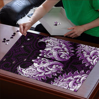 New Zealand Ta Moko Puzzle Aotearoa Maori Chest Tattoo Purple