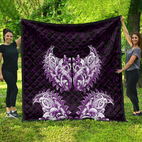 New Zealand Ta Moko Quilt Aotearoa Maori Chest Tattoo Purple