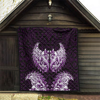 New Zealand Ta Moko Quilt Aotearoa Maori Chest Tattoo Purple