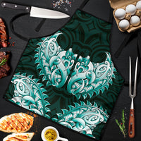 New Zealand Ta Moko Apron Aotearoa Maori Chest Tattoo Turquoise