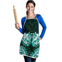 New Zealand Ta Moko Apron Aotearoa Maori Chest Tattoo Turquoise